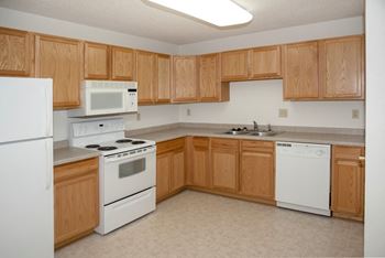 2 bedroom kitchen with tons of cabinetry
